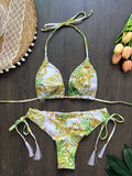 RUOTONSEPT 2024 Sexy Print Bandage Bikinis Set Women Swimsuit Two-piece Triangle Halter Swimwear Bathing Suit Brazilian Biquinis