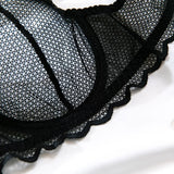 Toucheart Sexy Lingerie Suit for Women Lace Mesh Ultra-thin Underwear Comfortable Bra Set with Steel Rings Hollow Out Underwear