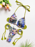 Sexy Braiding rope Bandage Solid Bikini Set Women Swimsuit  Pit strip fabric Triangle Swimwear Bathing Suit Brazilian Biquinis