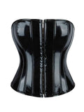 New European and American leather breasted glossy leather court corset waist corset