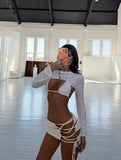 Luxury Triangle Sequin Bikini With Skirt Set Women Swimsuit Fashion Lady Bandage Biquini Swimwear Sexy Mujer Bathing Suit Outfit