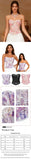 Women’s Tie-Dye Lace Boned Bustier, Sexy Strapless Corset Top, Hollow-out Breathable Slimming Shapewear