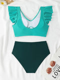 2026 Ruffle Bikinis Women Sexy Swimwear Female High Wasit Swimsuit Bathers Bathing Swimming Swim Suit Beachwear Summer