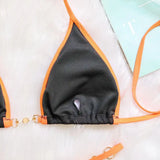 Sexy Halter Pearl Extreme Mini Micro Bikini Female Swimsuit Women Swimwear Two-pieces Bikini set Ribbed Bather Bathing Suit Swim