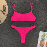 Neon Yellow Green Swimsuit Women Sexy Solid Push Up Micro Bikini 2026 Brazilian Summer Beach Bathing Suit Thong Swimwear Biquini