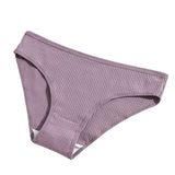 4Pcs/Set Cotton Panties For Women Low Rise Underwear Breathable Briefs Solid Color Sports Underpants Female Lingerie