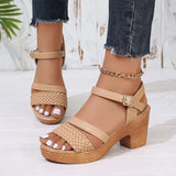 Zoki White Chunky Heeled Sandals Women Summer 2025 Braid Band Gladiator Sandals Woman Ankle Strap Casual Platform Sandles Mujer