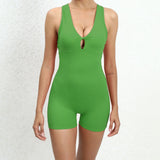 Padded Jumpsuit Sport Women Yoga Bodysuit Fitness Wear Gym Sportswear High Elastic Workout Running Clothes