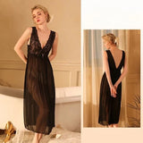 Large Sexy Night Dress Ice Silk Satin Sleepwear Female Nightgown Women Sleeping Dresses Plus Size Night Shirts
