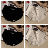 4Pcs/Set Cotton Panties Women Mid Waist Briefs Breathable Intimates Breathable Comfort Underwear M-2XL Soft Panties