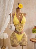 Sexy Black Mesh Shorts 3 Piece Bikinis Sets  2026 Women Pearls Push Up Tassel Bra Swimsuit Beach Holiday Bathing Suit Swimwear