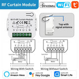TNCE Tuya Curtain Switch module wifi zigbee rf433mhz, Roller Blinds Shutter Motor breaker, Smart Control Voice Alexa Google Home