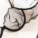 Summer Beachwear Lingerie Large Bust Minimizer Light Support Gathering Wirefree Anti-Sagging Comfort Bra Set AU MOYISU Panty F
