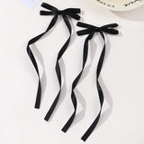 2 Pcs Fabric Hair Bow Hairpin for Women Girls Ribbon Hair Clips Headwear Black White Bow Top Clip Female Hair Accessories