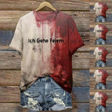 Halloween Bloody Shirt For Women Funny O Neck Short Sleeve Halloween Blood Clothes Gift Blood Short Sleeve Sports Shirts