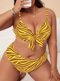 2026 Push Up Bikini Large Plus Size Swimsuit Women High Waist Swimwear Female Printed Bathers Bathing Swimming Swim Suit