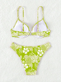 Strappy Underwire Bikinis 2025 Printed Floral Swimwear Female Sexy Swimsuit Women Bathers Bathing Swimming Swim Suit Beachwear