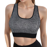 Women Racerback Sports Bra Seamless High Impact Support Fitness Yoga Brassiere Shockproof Workout Running Gym Underwear Bralette