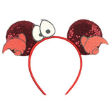 Disney Festival Party Cosplay Mouse Ears Headband 3.3" Ears Glitter Hairband Without Bow For Boys DIY Cartoon Hair Accessories