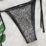 DEKA 2025 Sexy Brazilian Sequins Bikini Woman Swimsuits Crystal Swimwear Bikini Thong Biquini Swim Suits Beachwear