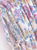 Paisley Print Bohemian Wide Leg Long Pants Jumpsuit Women Summer New Overalls Spaghetti Strap Loose Casual Boho Jumpsuit Tassel