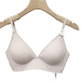 Plunge Non-wire Triangle Cup Bra Women's Invisibale Underwear Letter Straps Ribbed Bralette Sexy Lingerie Sleep Intimates S-XL