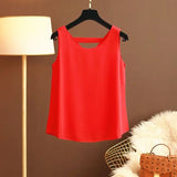Star with The Same Halter Chiffon Vest Women's Loose Top Summer New Wear Outside with Sleeveless Short Bottom Shirt MOYISU L-5XL