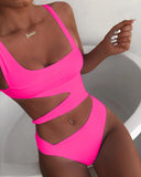 DEKA One Shoulder Swimsuit Women Swimwear Sexy Bikinis Female Biquini Hollowen Swim Suits Cut Out Bodysuit Bathingsuit Beachwear