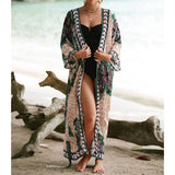 13 Colors Printed With Belt Crochet Knitted Tunic Beach Cover Up Cover-ups Beach Dress Beach Wear Beachwear Female Women K7201
