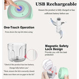 250/100ML Garlic Mincer USB Charging Powerful Mini Electric Garlic Chopper Portable Garlic Crusher Kitchen Food Chopper Unisex