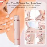 Bikini Trimmer Electric Razor for Women Body Underarm Leg Shaver Female Electric Painless Epilator Facial Mustache Hair Remover