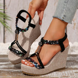 Women Wedges Sandals  Summer Fashion Designer Shoes for Women High Quality Platform Sandals Casual Outdoor Sandals Women