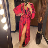 New 10 Colors Printed Long Sleeve With Belt Tunic Beach Cover Up Cover-ups Beach Dress Beach Wear Beachwear Female Women V4521