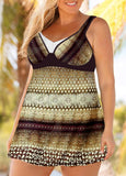 DEKA Women Plus Size Tankini Set Bikini Print Swimwear Brazilian Monokini Swimsuit Bodysuit Vintage Retro Bathing Suit