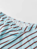 Summer Solid/Stripe/Plaid Midi Skirts for Women Casual Elegant A-Line Skirt for Beach Vacation Streetwear