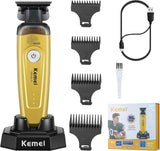 Kemei 90-5 Electric Hair Beard Trimmer 7500 RPM Zero Gap Clipper for Men DLC Blade Cordless Barber Finish Hair Cutting Machine