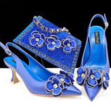 doershow  Italian niceShoes With Matching Bags Set Italy African Women's Party Shoes and Bag Sets peach Color Women sh  HQS1-25