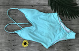 S - XXL V Neck Scrunch Butt Female Swimwear One Piece Swimsuit Women Backless Monokini High Cut Leg Bathing Suit Swim Bodysuit