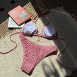 New White Sexy Bikinis Swimsuits Women's Swimwear Push Up Female Beach Swim Wear Bathing Suits Brazilian Bikini Set Pool Bather