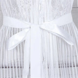 S - XL Sexy Sheer Crochet Lace Tunic Beach Cover Up Beach Cover-ups Long Beach Dress Beach Wear Beachwear Female Women V1318