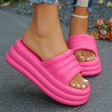 Chunky Platform Slippers for Women 2024 Summer Comfort Soft Sole Beach Shoes Slides Woman Thick Bottom Non-Slip Sandals Ladies
