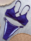 10 Colors V Neck Rhinestones Bikini Female Swimsuit Women Swimwear Padded Bather Bathing Suit Swim Two-pieces Bikini set K8138