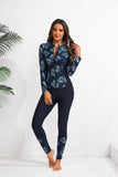 2026 Long Sleeve Zipper Surfing Swimsuit Print Pants Swimwear Women Two Pieces Diving Clothes Beachwear Bathing Swimming Suit
