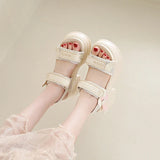 Silver Chunky Platform Sandals for Women Summer Wedge Heels Sport Sandals Woman Comfortable Thick Bottom Casual Sandles Female