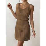 S - XL V Neck Hollow Out Crochet Knitted Tunic Beach Cover Up Cover-ups Beach Dress Mini Beach Wear Beachwear Female Women V7048