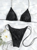 Sexy Triangle Mini Bikini Sets Micro Thongs Swimsuit Women Bathing Suit Biquini Bandage Beachwear Print Swimwear Thong Bikini