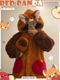 Adult Raccoon Cosplay Costume Robes Kigurumi Unicorn Onesie Anime Nightgown Halloween Cartoon Bear Pajamas Winter