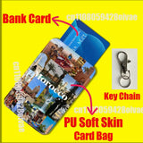 Moroccan Morocco Map Passport Card Holder Case For ID Clips Credit Bank Subway  Sleeves Storage Bag PU Leather Keychain