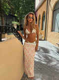 2026 Trendy Swimwear – Chic Vintage-Inspired Bikini with Pastel Flowers Perfect for Beach Wear and Pool Parties Summer Getaways