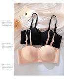 Hot Sale Japanese Style Seamless Underwear, Small Chest Gathered Push-Up Bra for Teens, Pure Sensual Wireless Bralette MOYISU